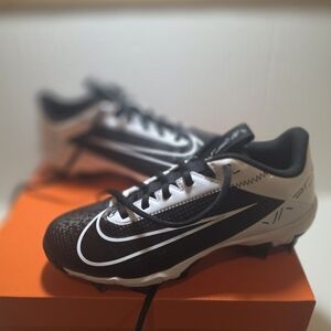 Youth Nike Vapor Edge Shark Black and White Cleats